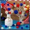 40PCS 4th of July Vase Filler Red White and Blue Rattan Balls Patriotic Decorations Mixed Color Sphere Orbs Decor for Independence Day 3 Sizes 3 Colors(Red,White, Blue)